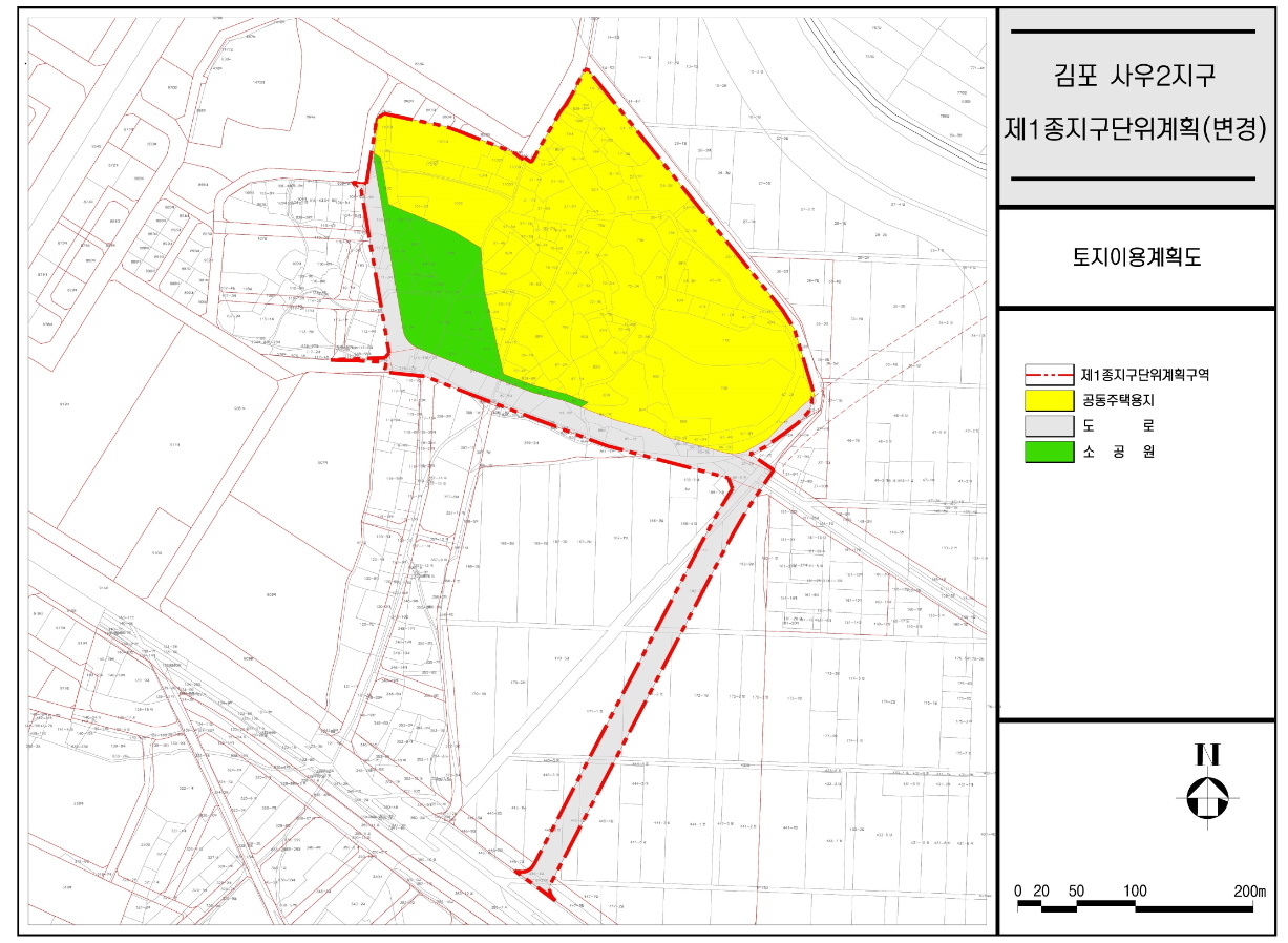 사우2지구 토지이용계획도